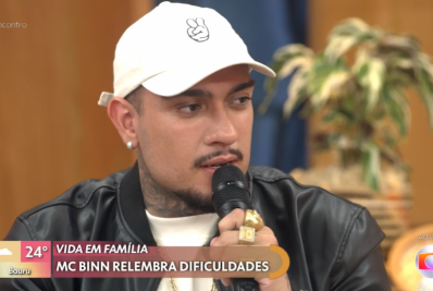 MC Binn relembra depressão e chora no 'Encontro'