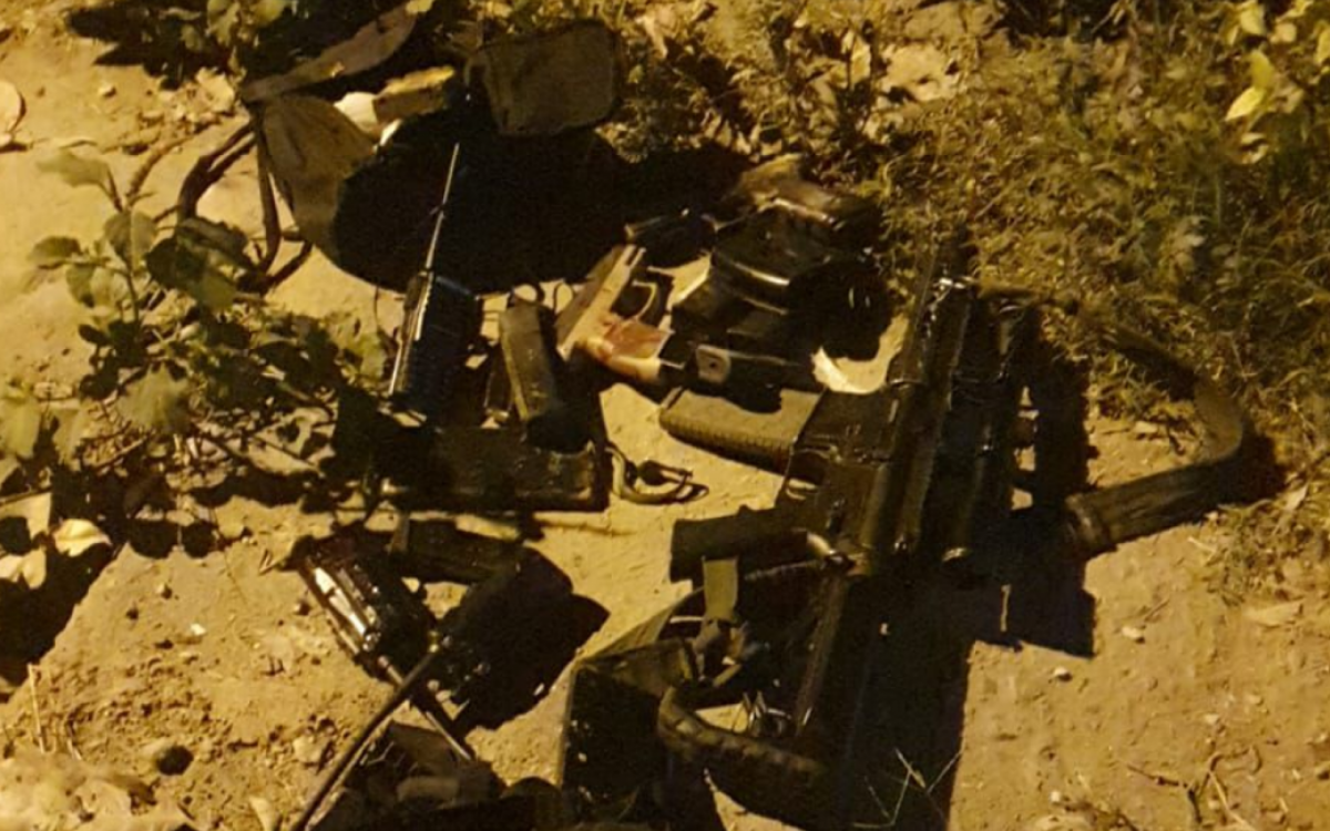 Material apreendido durante a ação em Japeri