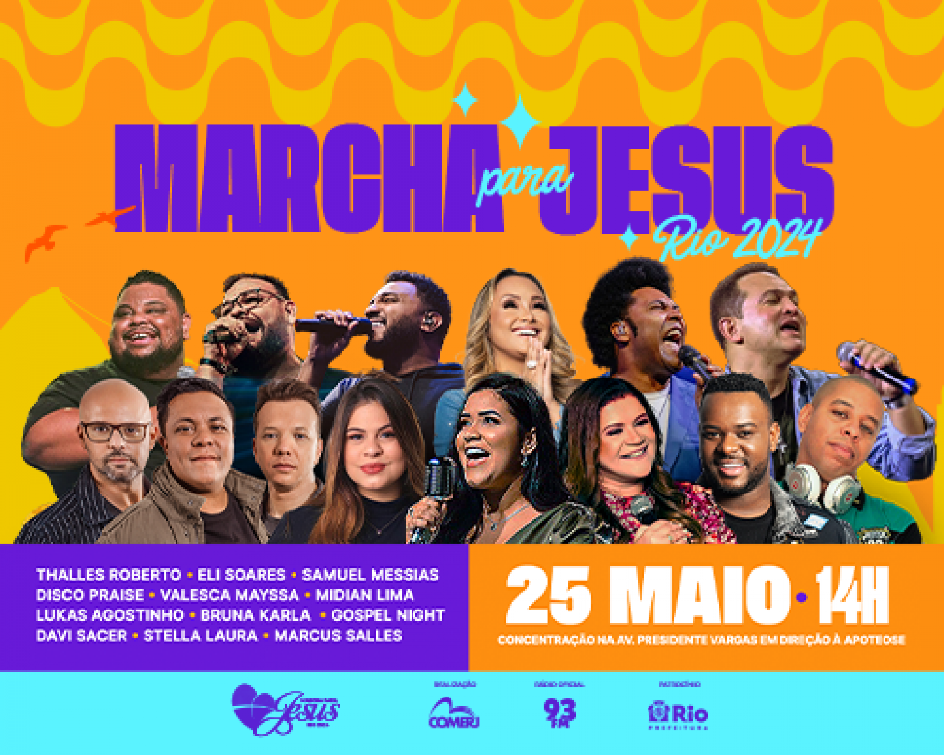 Marcha para Jesus tem mais de quinze atrações confirmadas - Divulgação