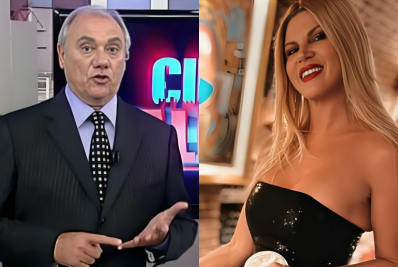 Aos risos, Val Marchiori diz que não sabia da morte de Marcelo Rezende