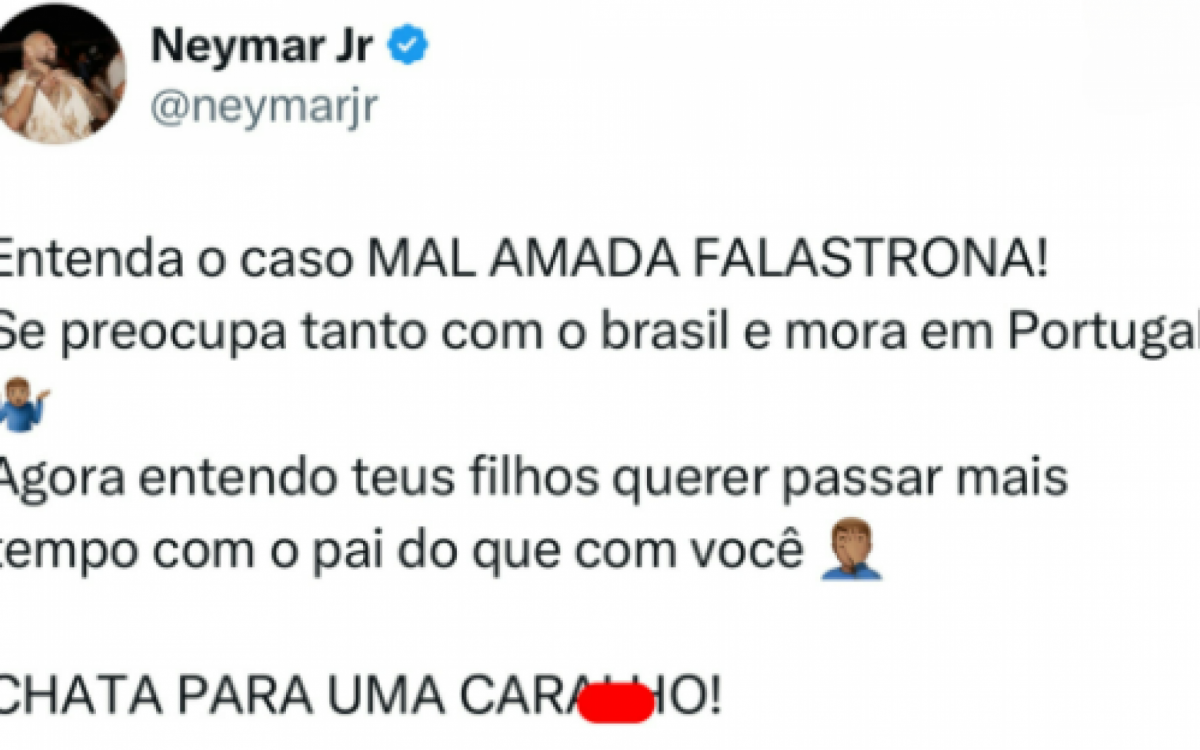 Neymar \'revida\' e menciona afastamento do filho de Luana Piovani