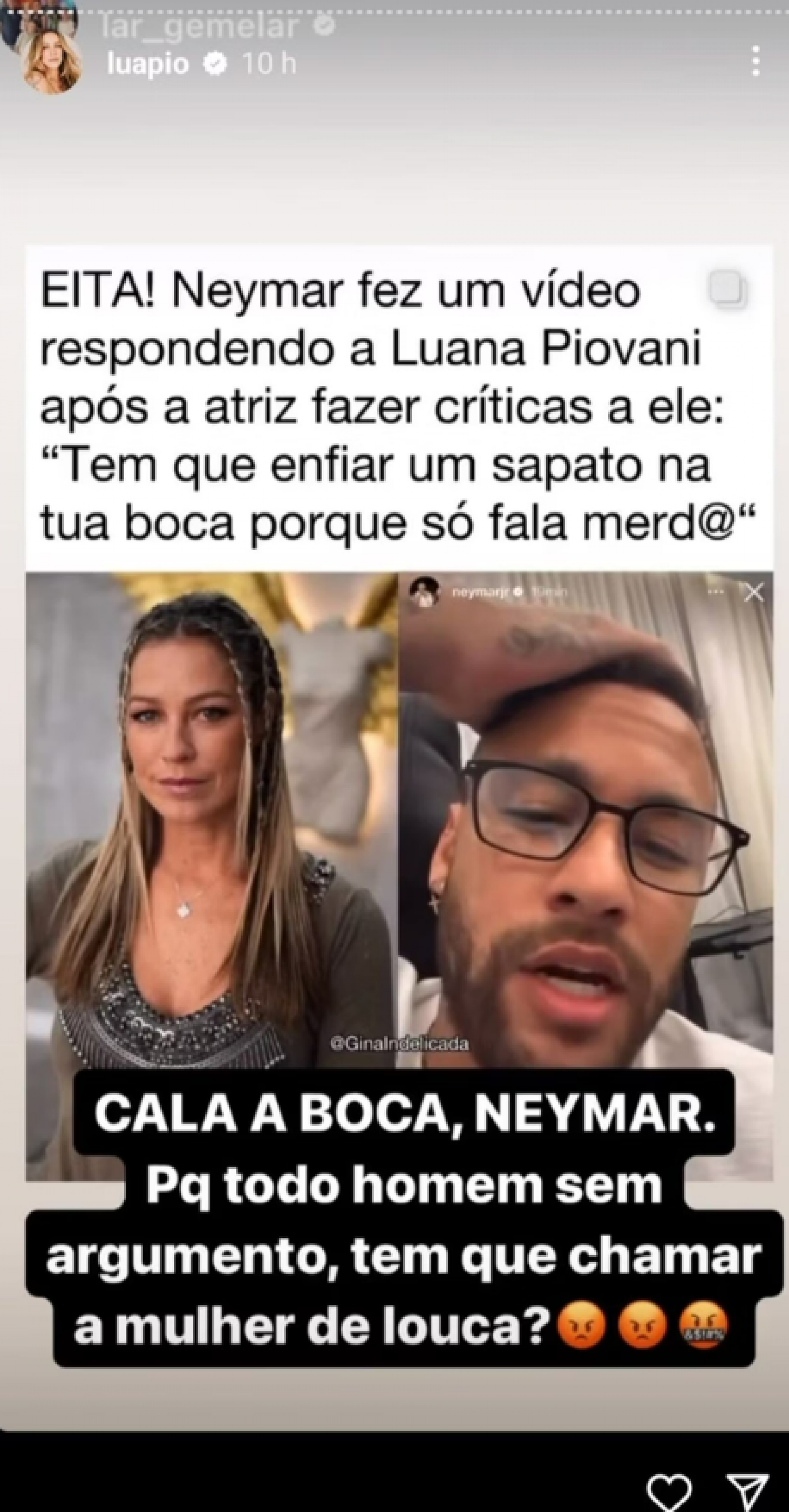 Luana Piovani chama Neymar de 'sem vocabulário' em meio a polêmica - Foto: Reprodução