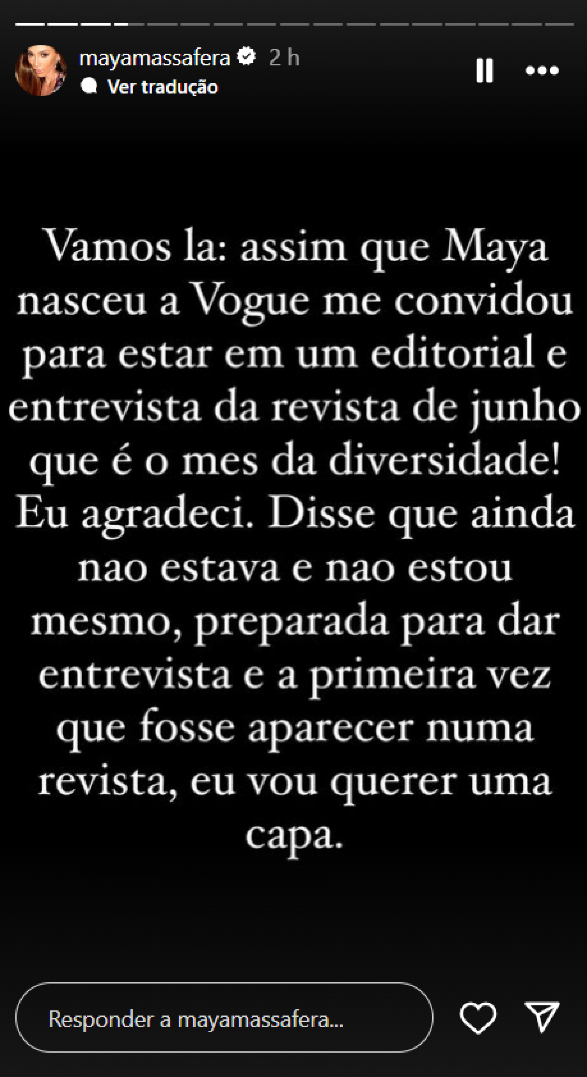 Maya Massafera desabafa sobre ter sido 'enganada' por revista - Foto: Reprodução