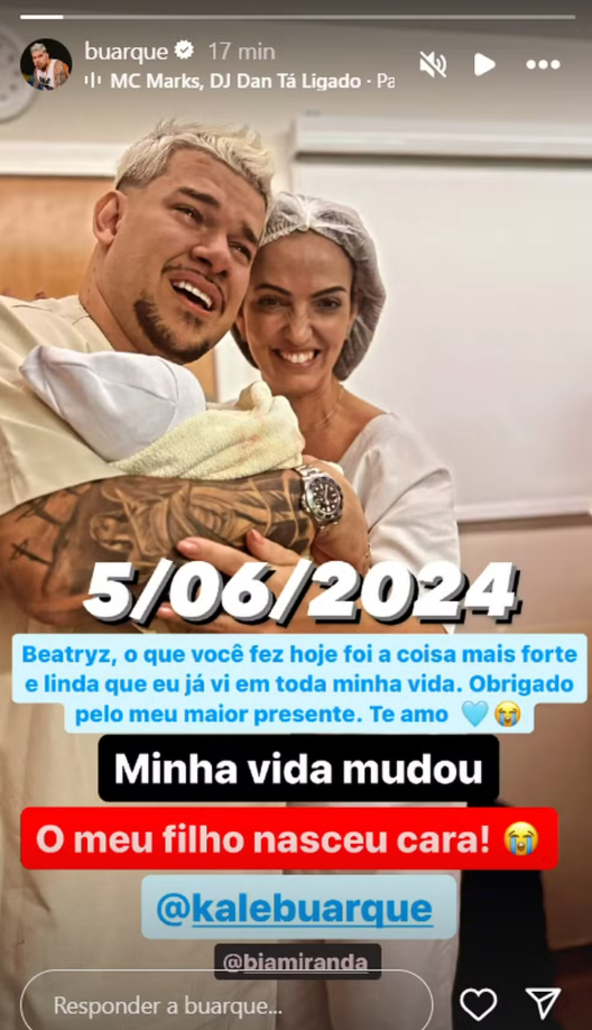 Nasceu! Bia Miranda acaba de dar à luz a Kaleb, o seu primeiro filho - Foto: Reprodução