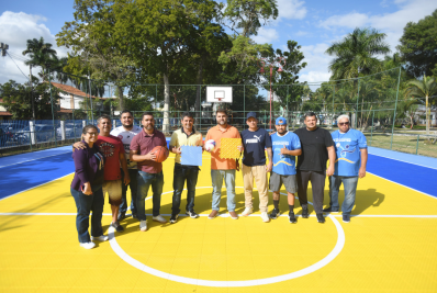 Alta tecnologia torna quadra poliesportiva de jardim mais segura e colorida