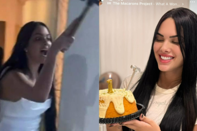 Emily Garcia comemora aniversário de barraco com martelo que viralizou