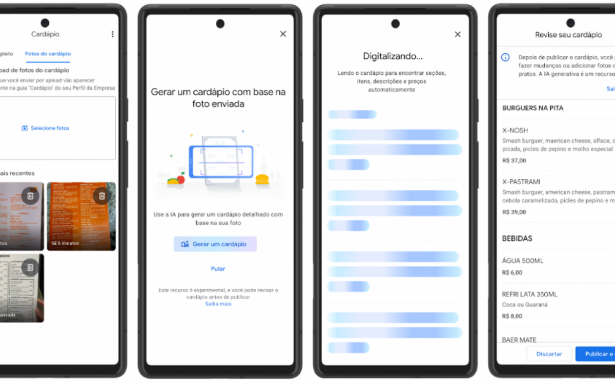 Cardápio digitalizado com IA faz parte de pacote anunciado pela empresa - Divulgação
