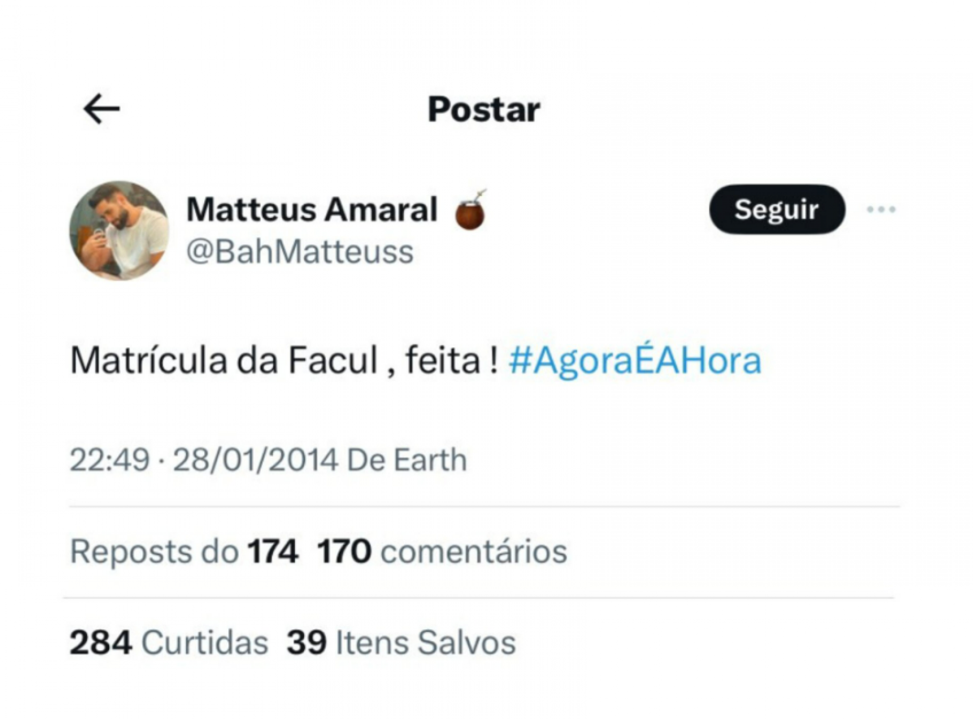 Web aponta contradição em pronunciamento do ex-BBB Matteus sobre cota - Foto: Reprodução
