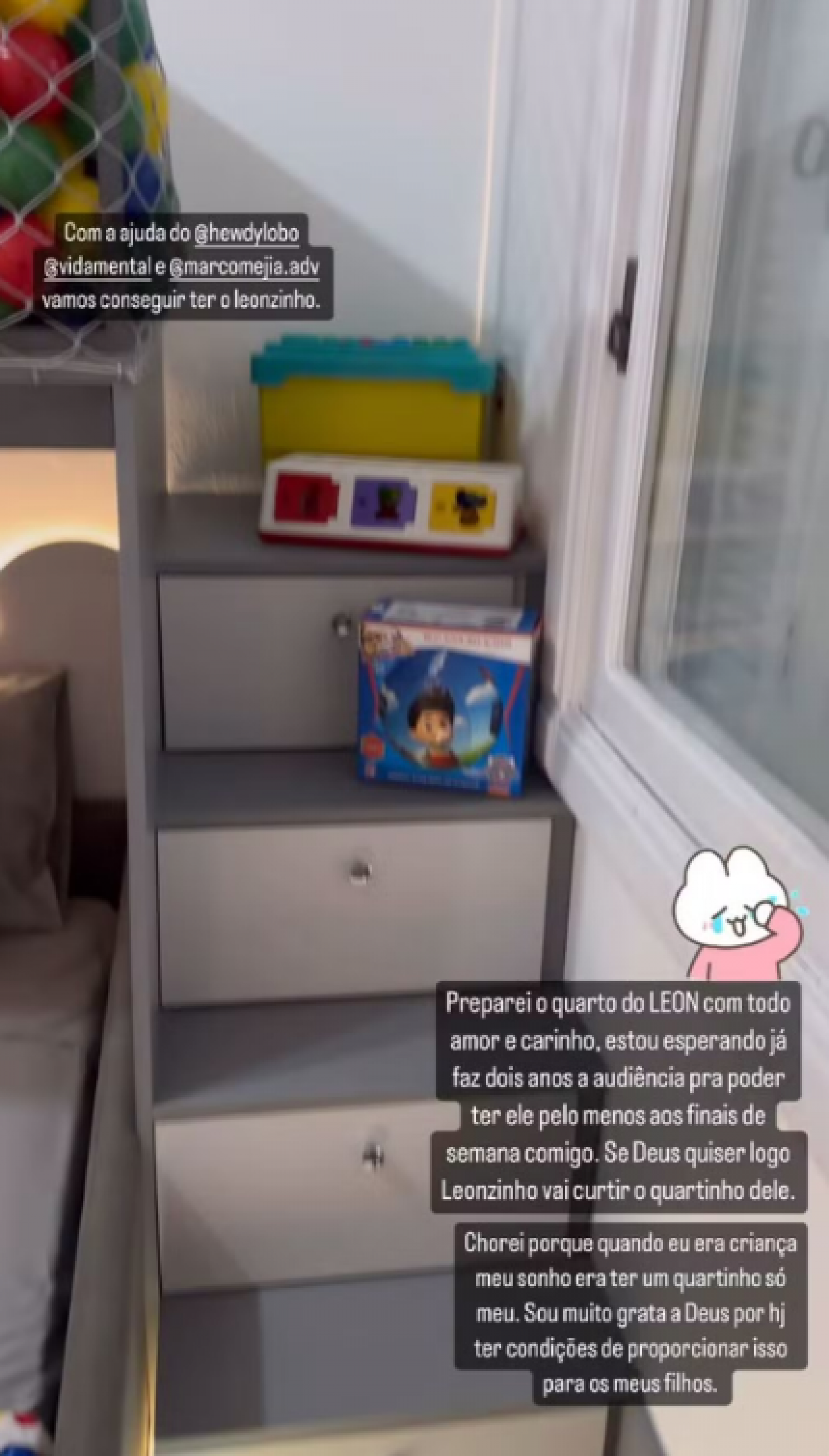 Andressa Urach exibe quarto do filho: 'Vou lutar até o fim por ele' - Foto: Reprodução