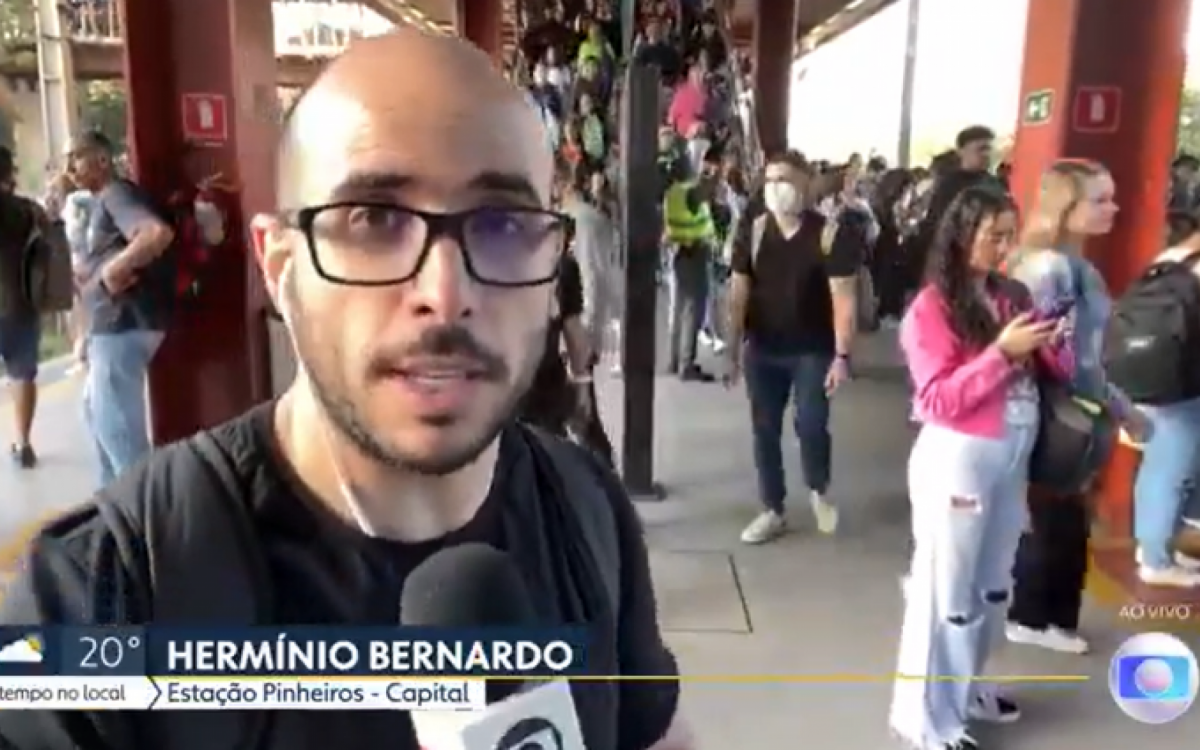 O repórter Hermínio Bernardo - Reprodução/Globo