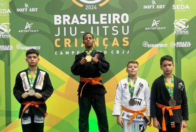 Atletas campistas conquistam duas medalhas de ouro no Brasileiro de Jiu-Jtsu Crianças