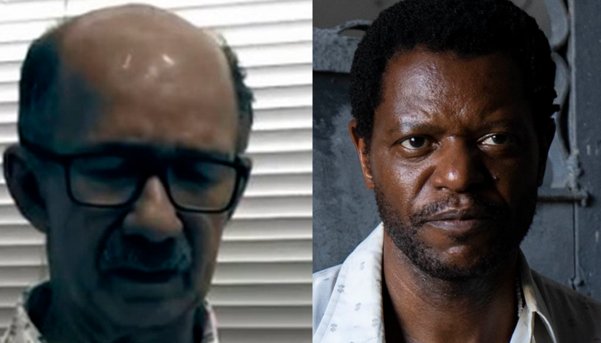  O 'Professor', na esquerda, chamado de 'Mestre' na s&eacute;rie e feito por Bukassa Kabengele  - Reprodu&ccedil;&atilde;o e Divulga&ccedil;&atilde;o