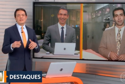 Apresentador da Globo elogia Cesar Tralli ao vivo: 'seu formol tá em dia'