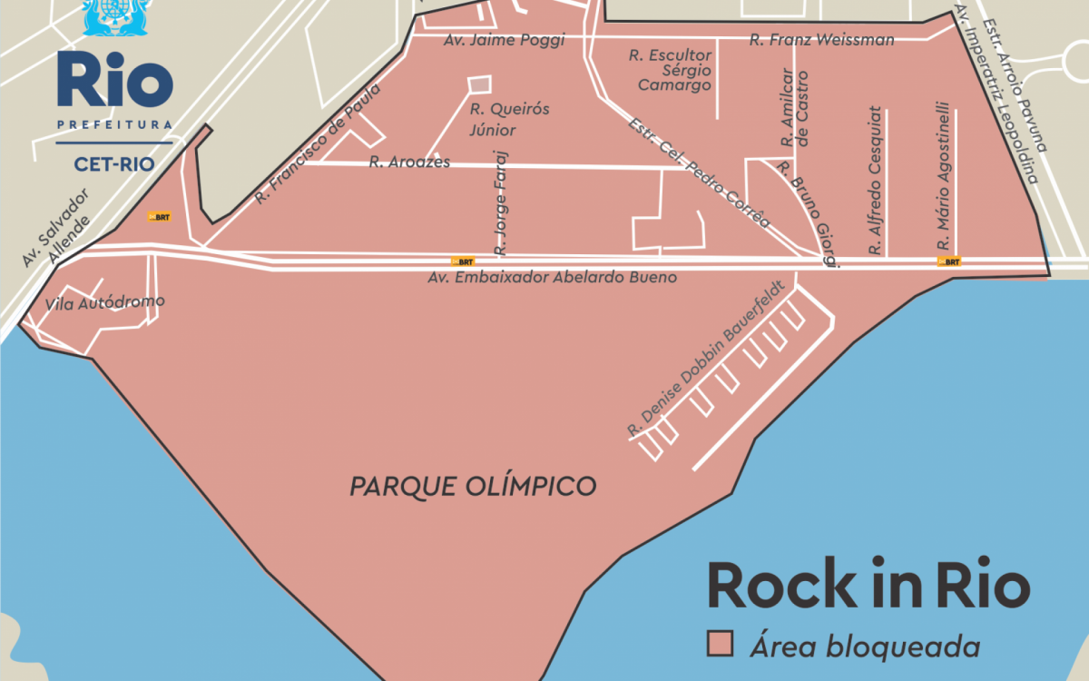 Vias da Barra Olímpica serão interditadas durante Rock in Rio