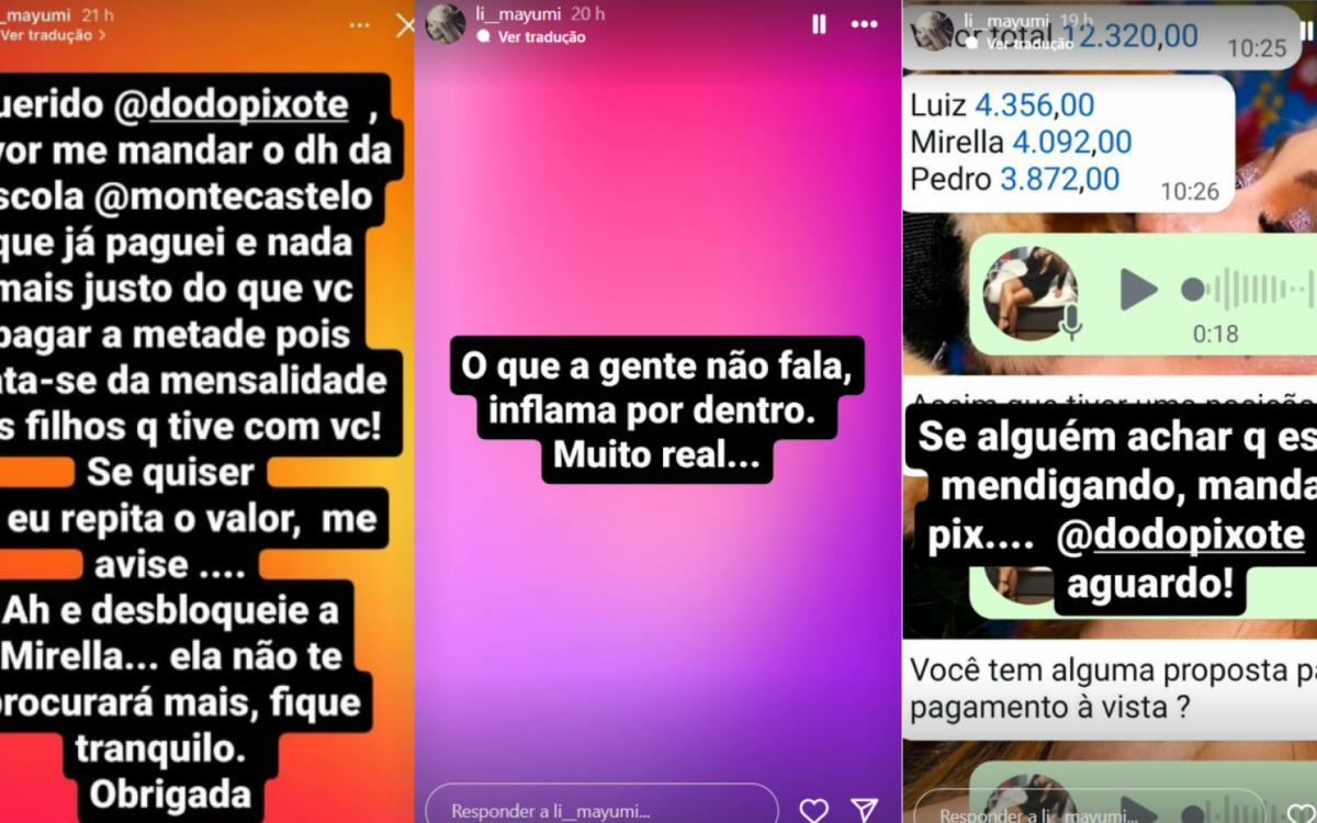 Ex de Dodô Pixote cobra pensão e pede para o músico desbloquear filha