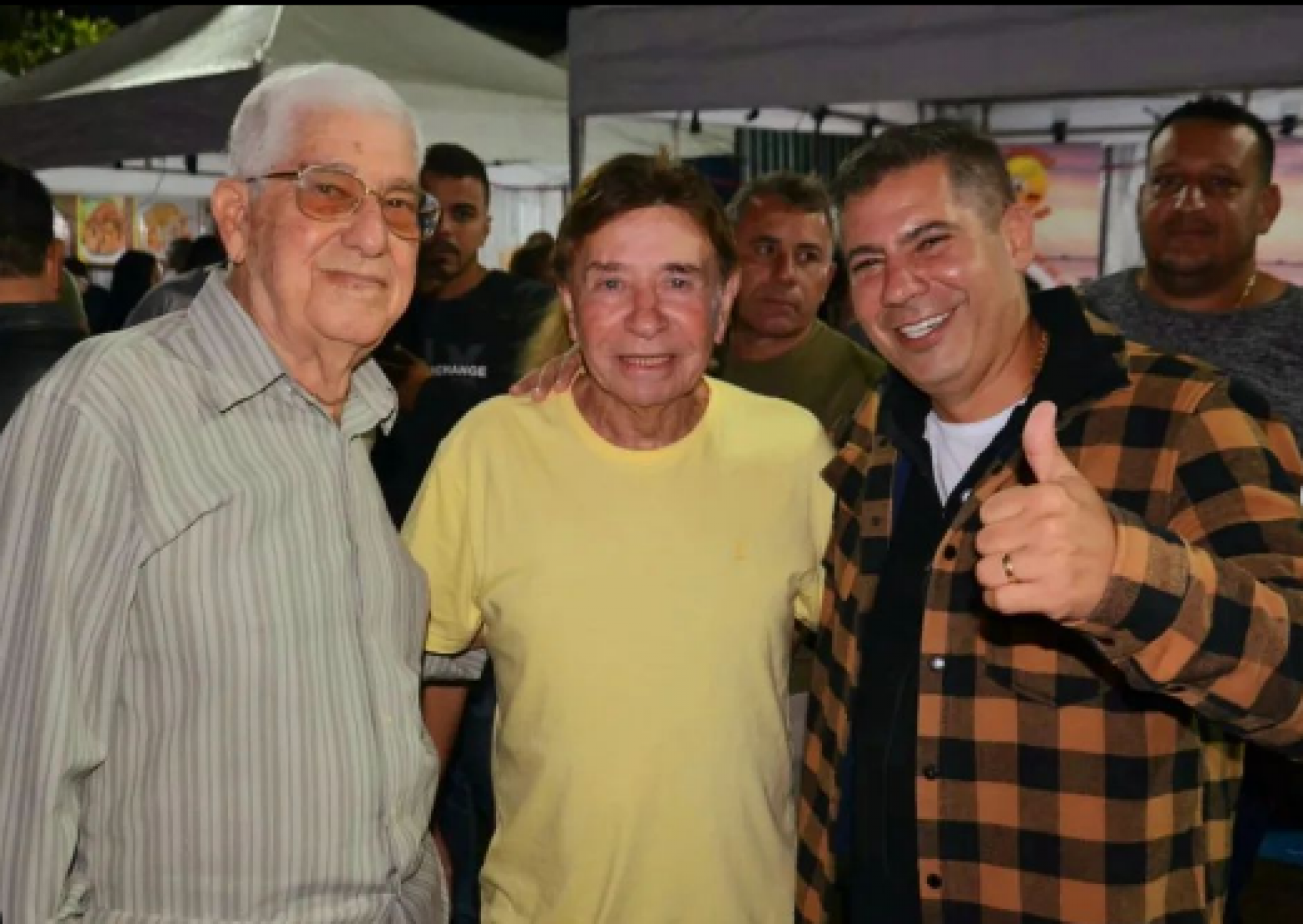 Dr. Serginho foi com o avô, José Gonçalves (a esquerda), e se encontrou com o ex-prefeito Alair Corrêa  - Horácio Cf Zone