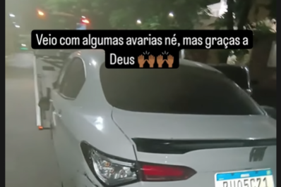 Motorista de aplicativo recupera carro roubado após gravar vídeo pedindo ajuda