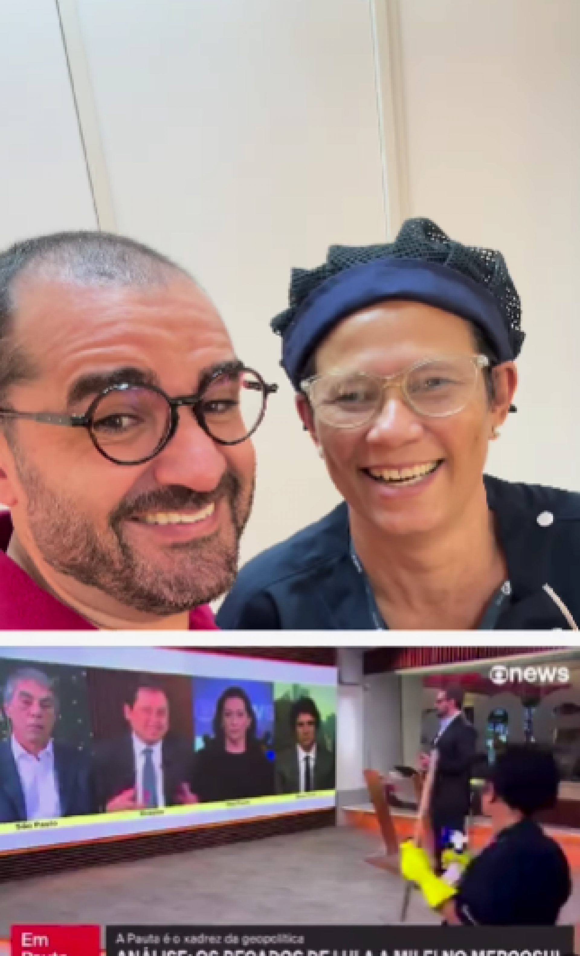 Cobrado por internautas, âncora da GloboNews explica situação de funcionária que 'invadiu' programa - Reprodução de vídeo / Instagram