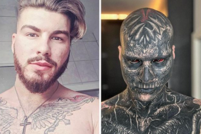 Transformação extrema de influencer com tatuagens na cabeça causa polêmica nas redes sociais