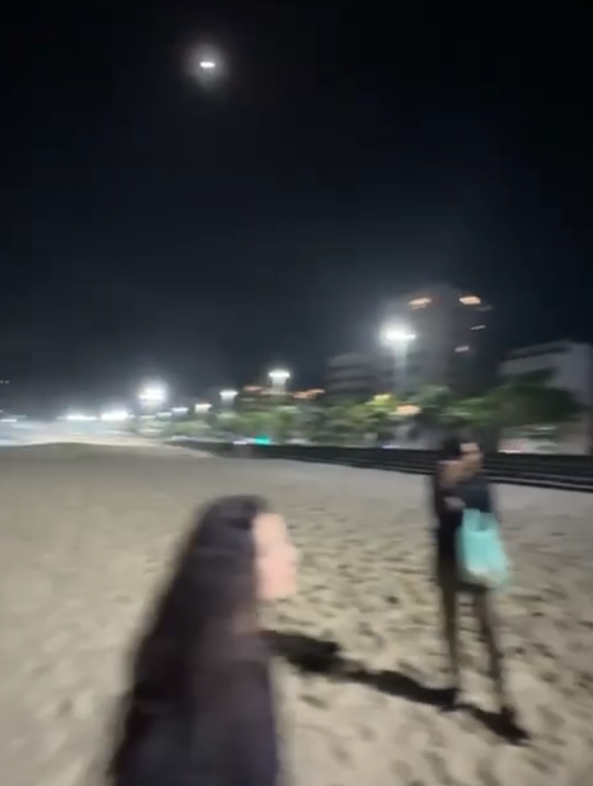 Populares se juntaram na Praia do Leblon para chamar o resgate para o pinguim - Reprodução / Redes sociais