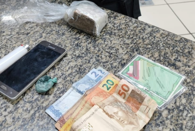 Soco no olho da esposa e maconha a varejo