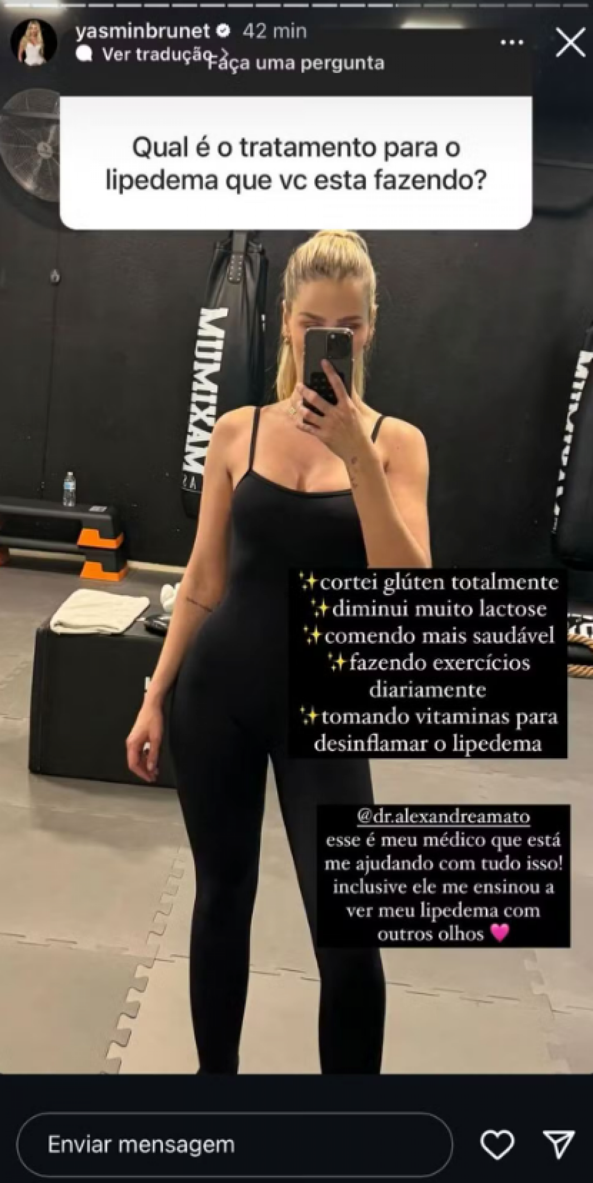 Yasmin Brunet surpreende com antes e depois do corpo em dois meses  - Foto: Reprodução