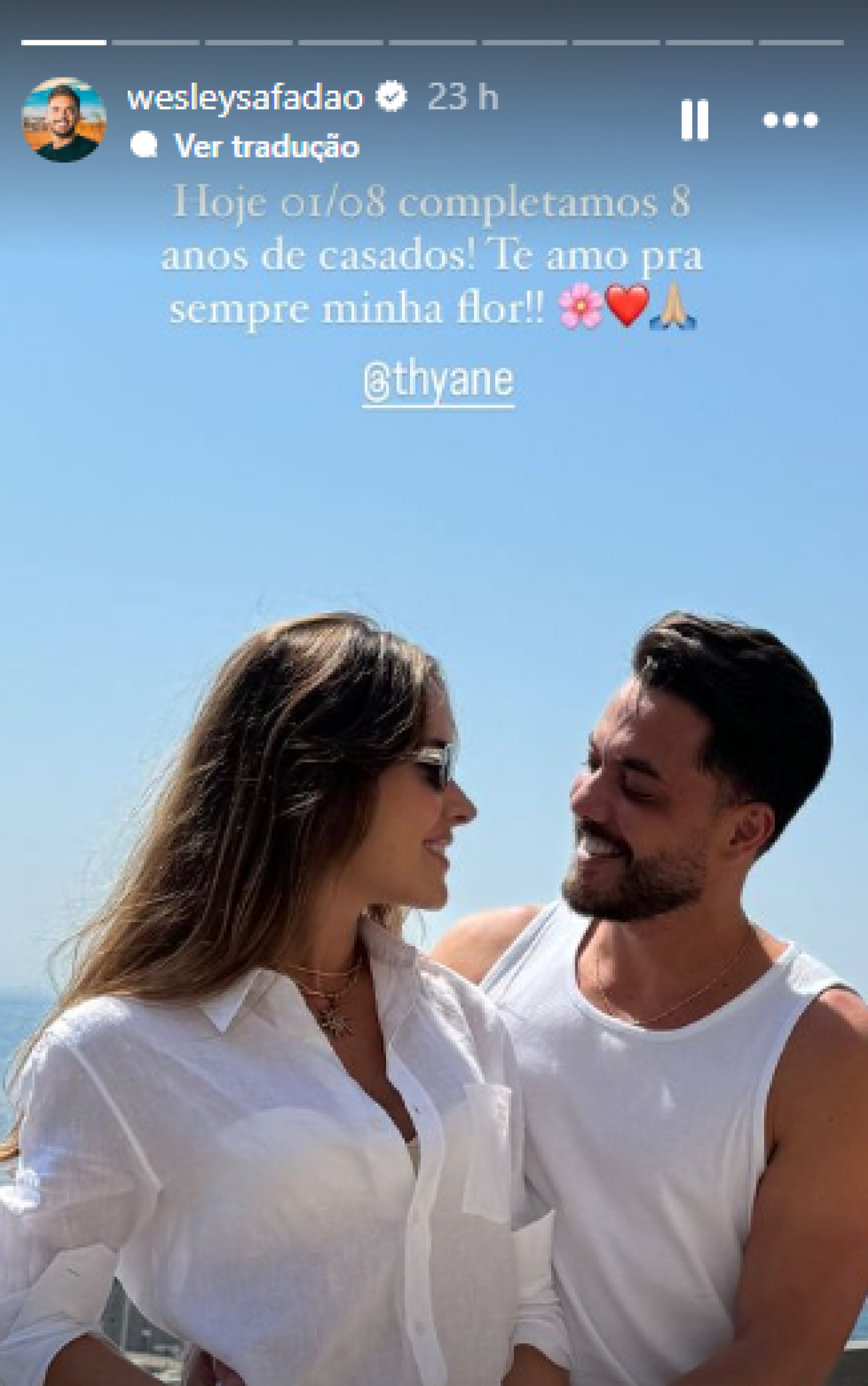 Na Itália, Wesley Safadão faz surpresa romântica para celebrar 8 anos de casamento e se declara - Reprodução / Instagram