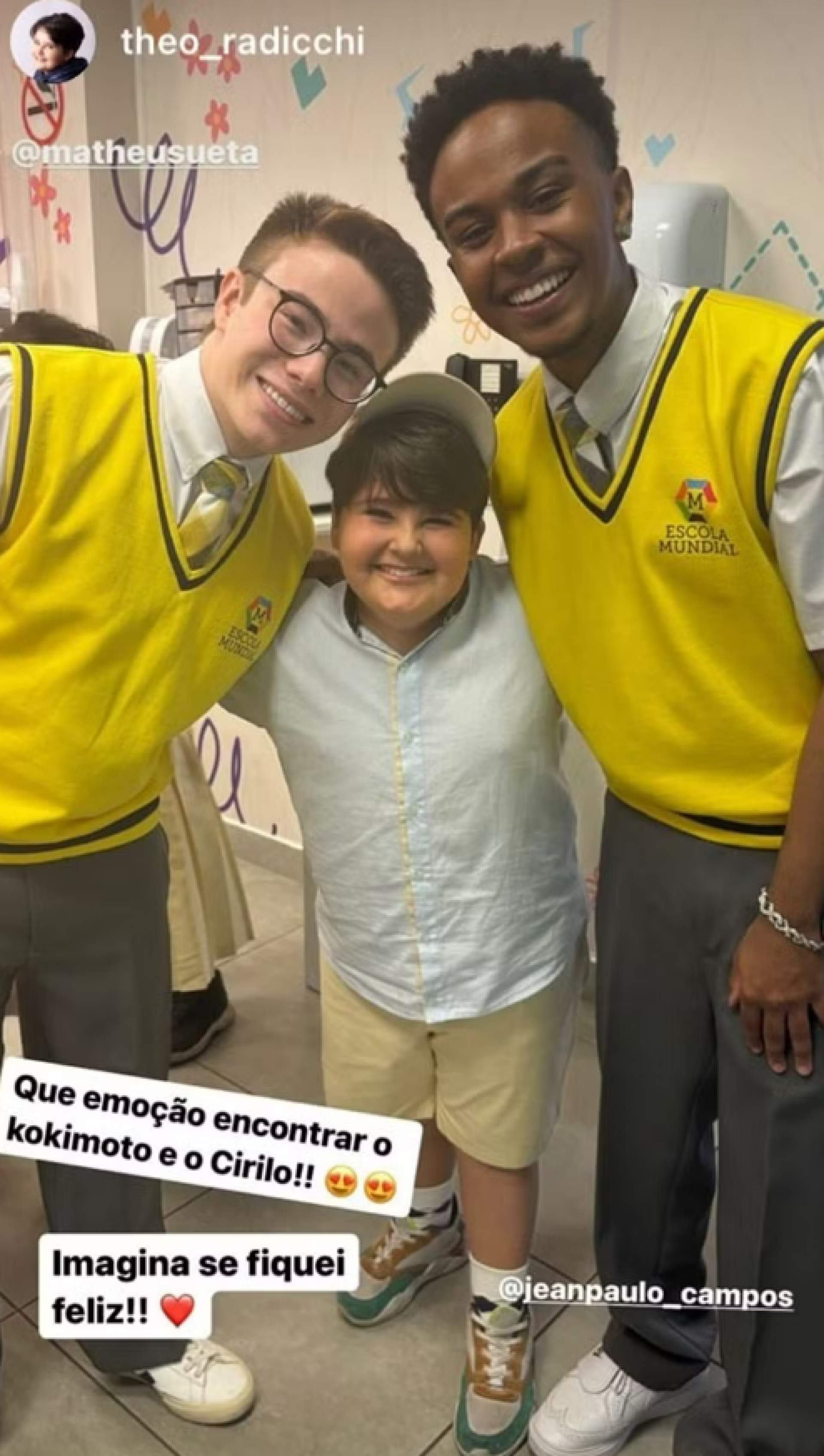 Atores se vestem como Cirilo e Kokimoto 12 anos após 'Carrossel' - Foto: Reprodução