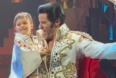 Vídeo: Filho de Leandro Lima 'rouba' cena vestido de Elvis