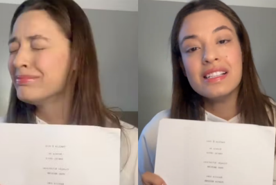 Beatriz Reis cai no choro com o roteiro de 'Família é Tudo' em mãos