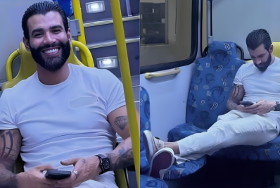 Gusttavo Lima viraliza após ser 'flagrado' em ônibus: 'Não tá fácil'