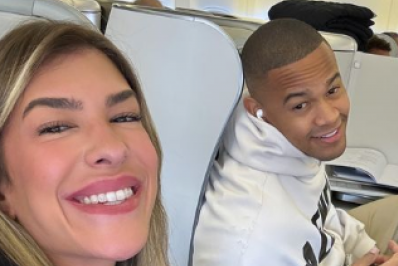 Lore Improta viaja com Leo Santana para a Grécia e mostra detalhes do quarto luxuoso