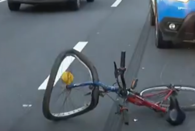 Ciclista morre atropelado na Av. Ayrton Senna, altura da Gardênia Azul