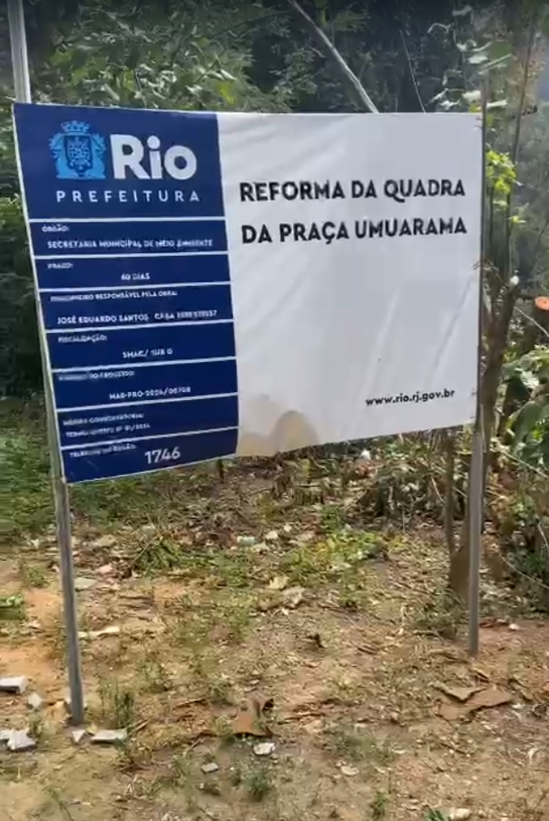 Secretaria Municipal de Meio Ambiente é responsável pela reforma - Reprodução / Redes sociais