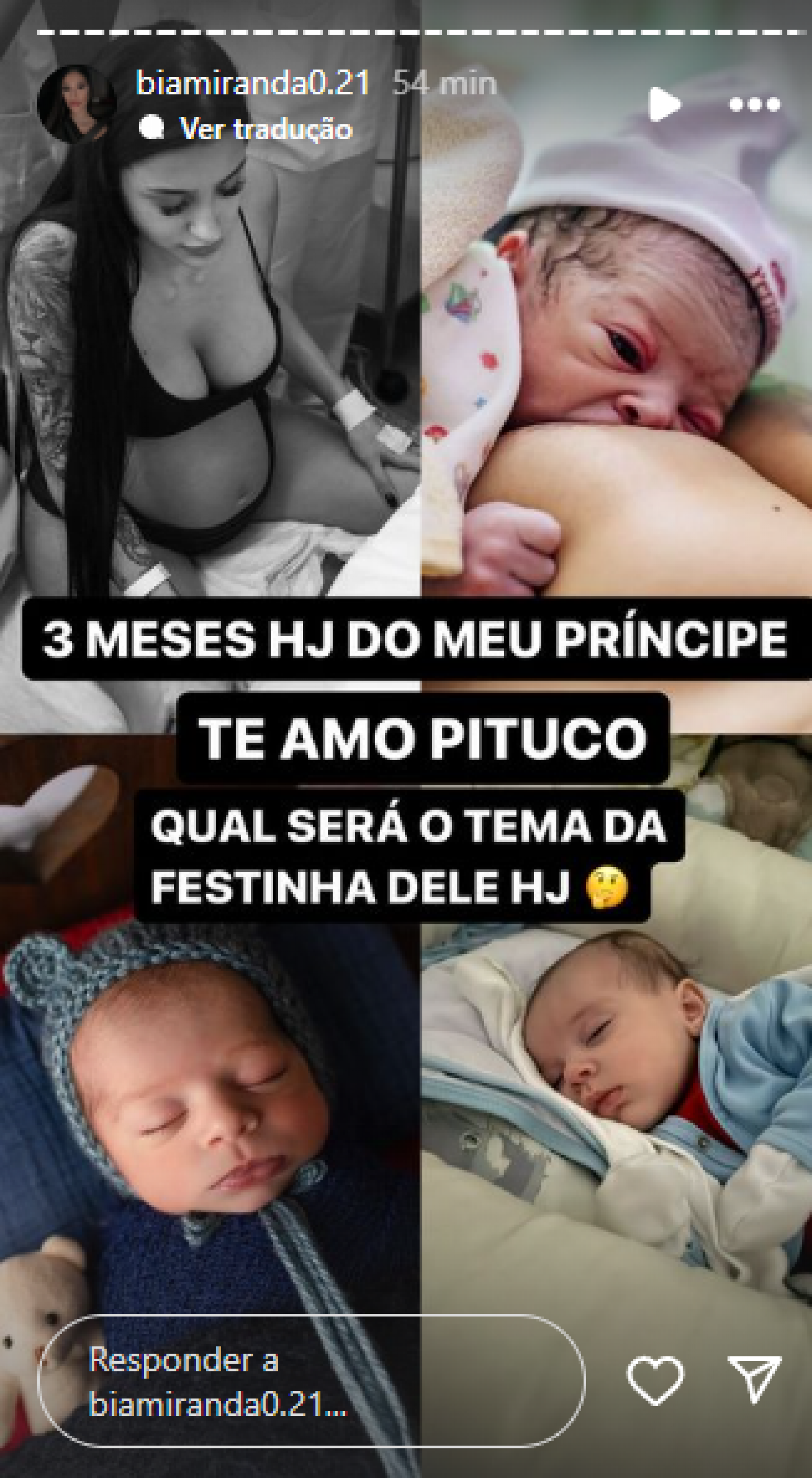 Bia Miranda celebra três meses do filho em meio a polêmicas com o ex, DJ Buarque - Reprodução / Instagram