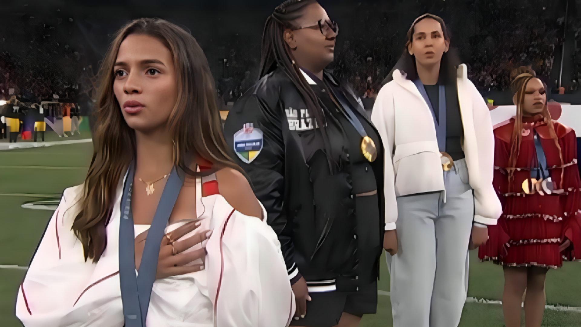 Luísa Sonza emociona ao cantar Hino Nacional em jogo da NFL no Brasil - Foto: Reprodução