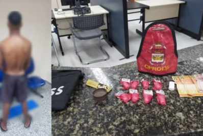 Adolescente é flagrado com drogas em frente à escola de Cabo Frio