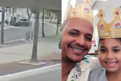 Vídeo mostra momento exato em que pai e filha são atropelados em Cabo Frio