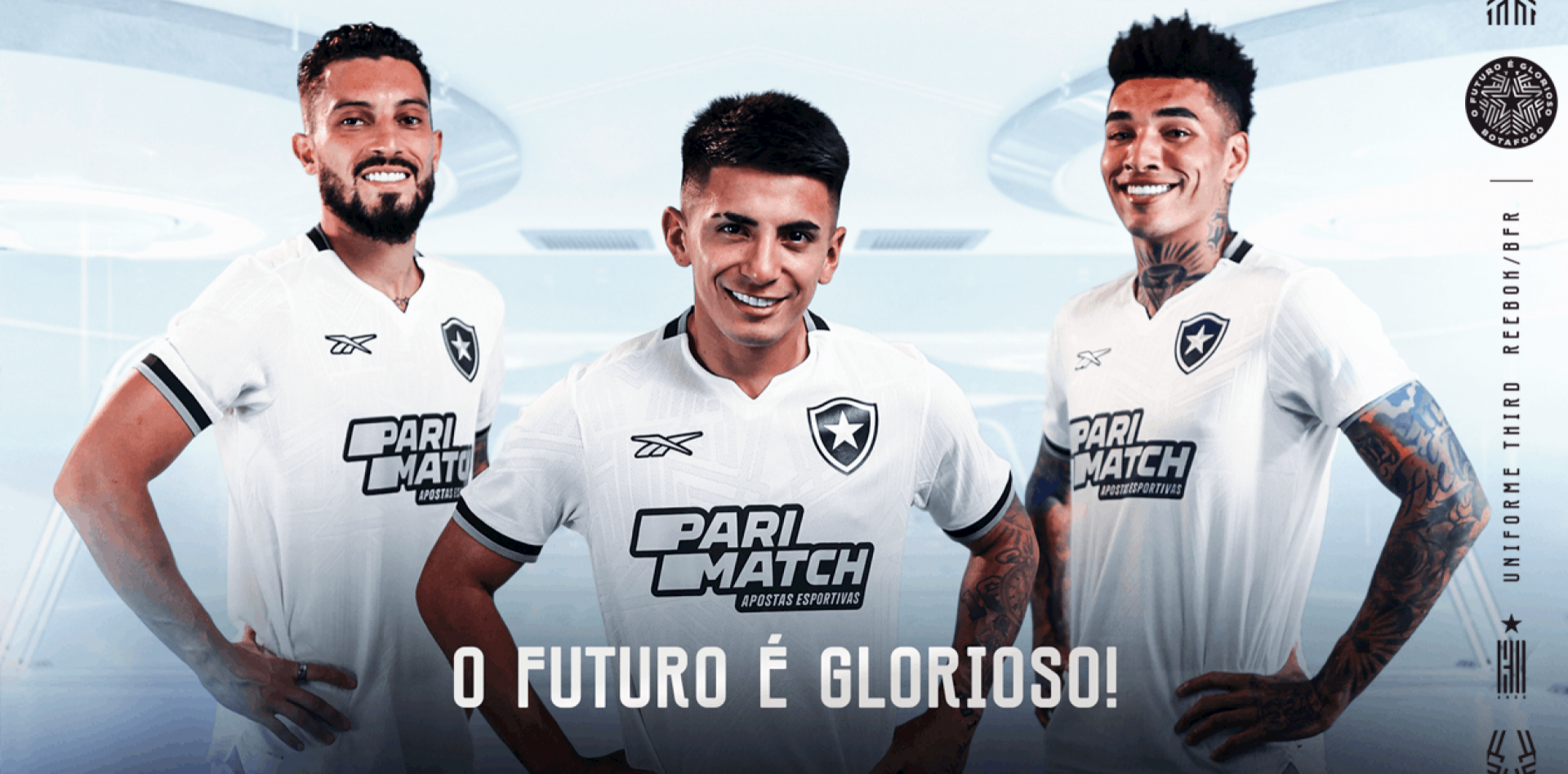 Botafogo lançou o novo uniforme III, na cor branca - Divulgação/Botafogo