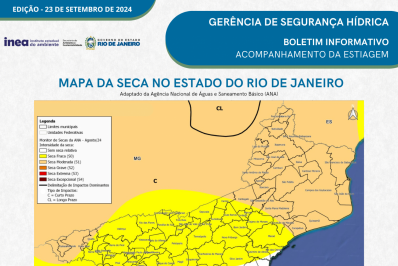 Estado do Rio tem seca fraca e moderada, aponta boletim de segurança hídrica