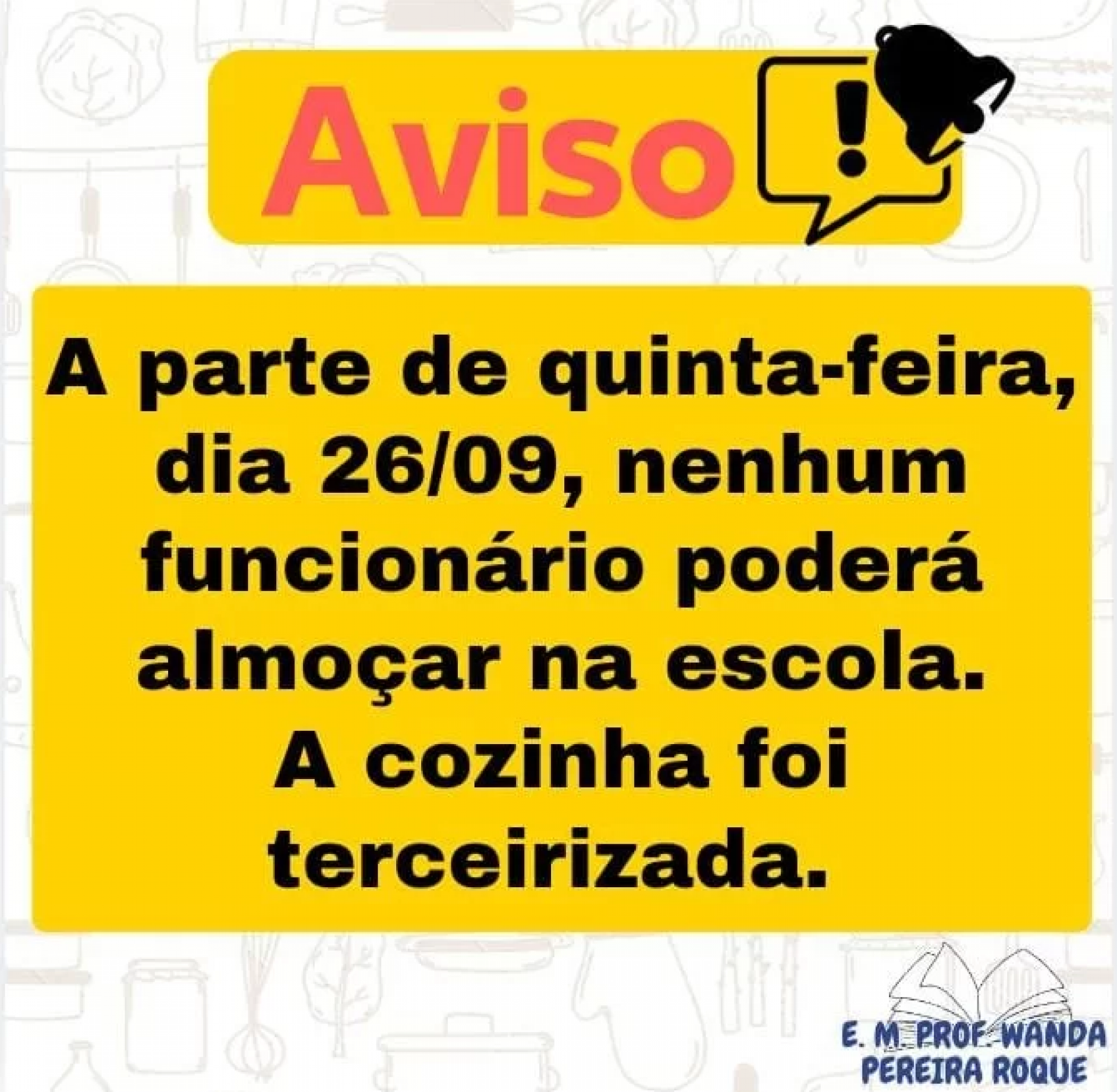 Aviso  - Divulgação 