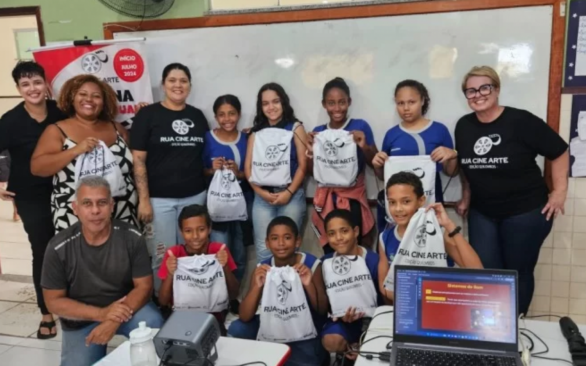 Oficina de audiovisual realizada na Escola Municipal Quilombola Dona Rosa Geralda da Silveira