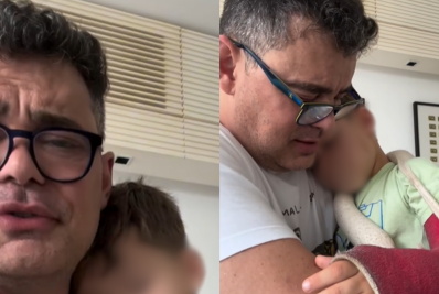 Carmo Dalla Vecchia exibe filho com fratura no braço e assume 'culpa'