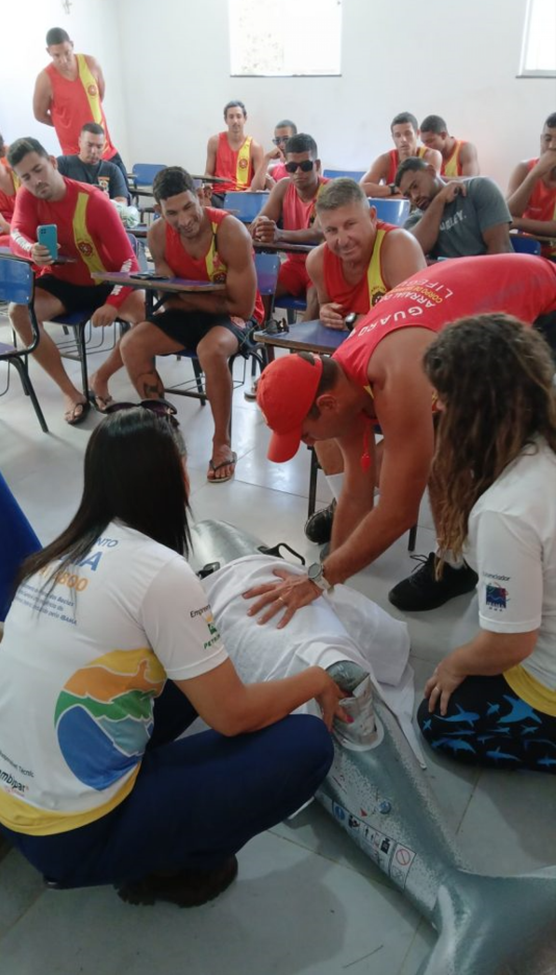 Oficina de Resgate e Primeiros Atendimentos &agrave; Fauna Marinha para Guarda-Vidas - Reprodu&ccedil;&atilde;o/Rede social 