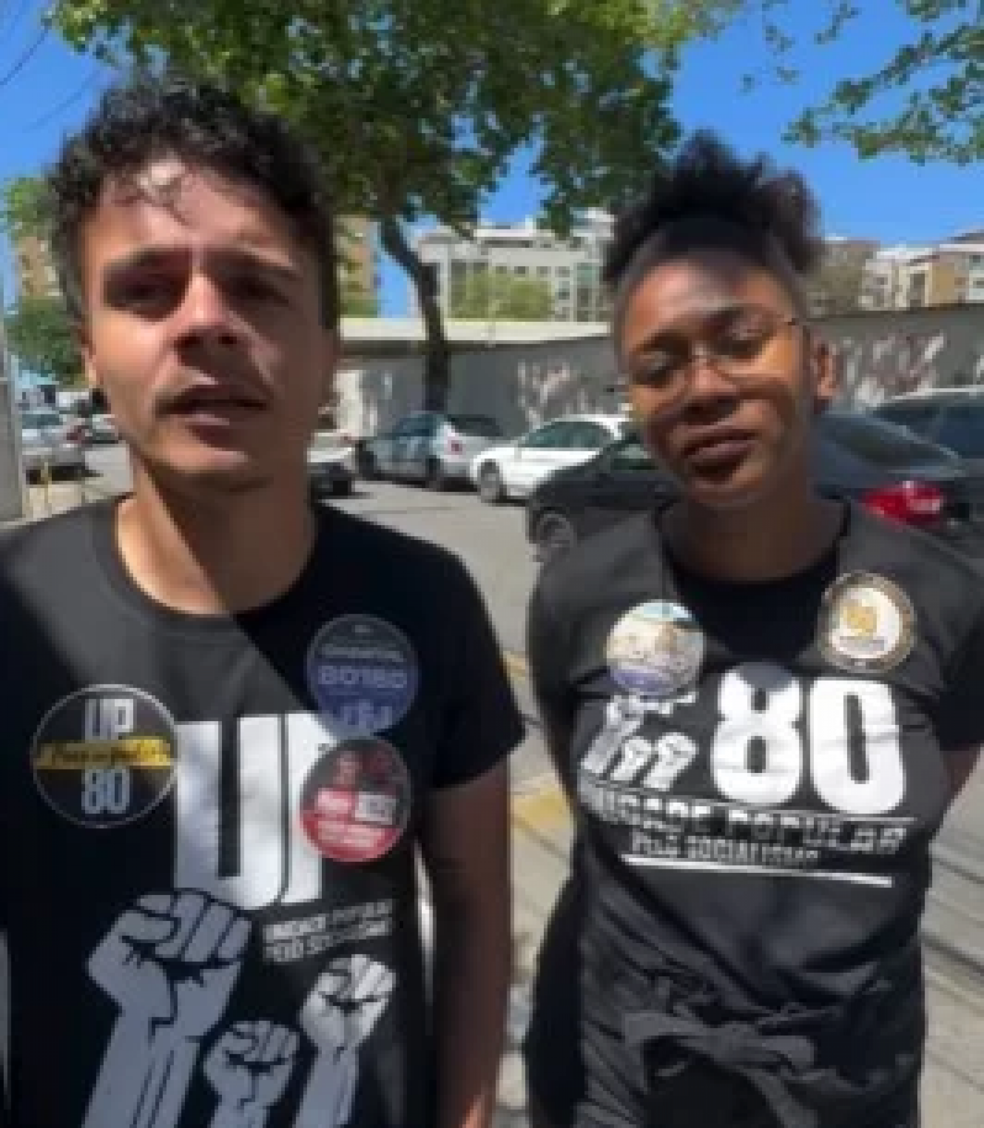 Candidato Vinicius Segura&ccedil;o (UP) ao lado da vice Thain&aacute; Teixeira - Reprodu&ccedil;&atilde;o/Rede social 