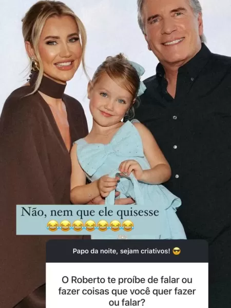 Ana Paula Siebert nega proibições de Roberto Justus: 'Nem se quisesse' - Foto: Reprodução