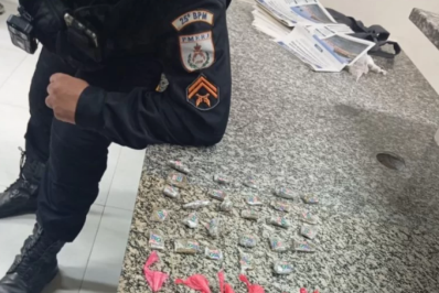 Elemento é preso com drogas em São Pedro da Aldeia