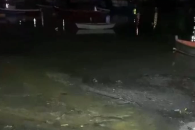 Vídeo mostra esgoto sendo despejado no Canal do Itajuru, em Cabo Frio