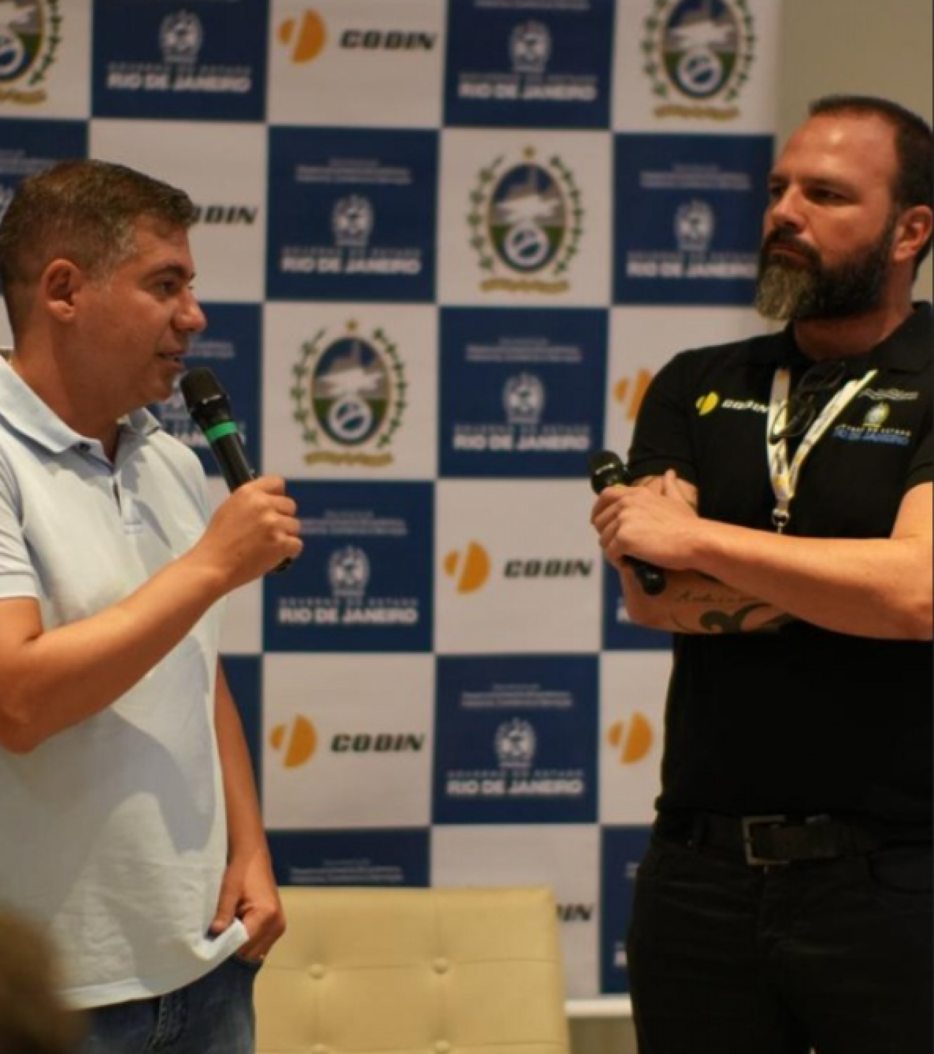 O prefeito eleito de Cabo Frio, Serginho (PL), e o presidente da Codin, Fábio Picanço 