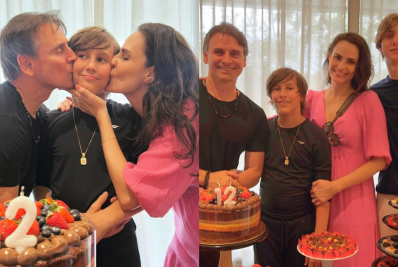 Murilo Rosa não segura emoção ao celebrar aniversário do filho caçula